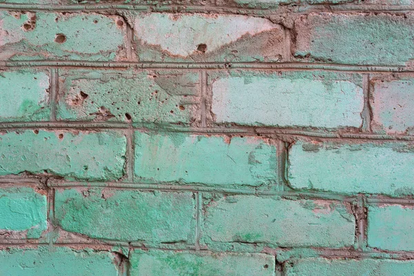 Τούβλο Τοίχο Φόντο Παλιά Πράσινο Μοτίβο Υφή Τοίχου Τούβλο Την — Φωτογραφία Αρχείου