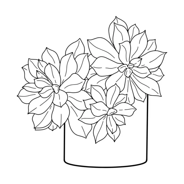 Premium Photo | A black and white drawing of two flower pots with flowers  generative ai