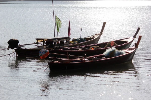 Vissersboot Zee Moment Van Ochtend — Stockfoto