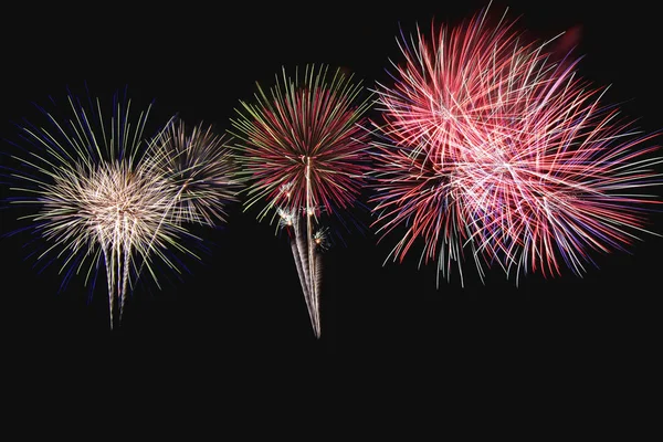 新年あけましておめでとうございます花火背景を祝う — ストック写真