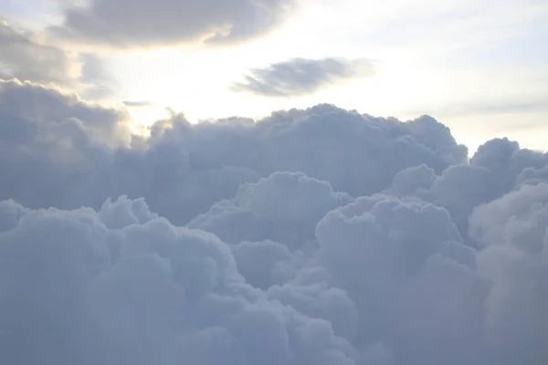 Zdjęcie Pięknej Chmury Widok Okna Samolotu — Zdjęcie stockowe