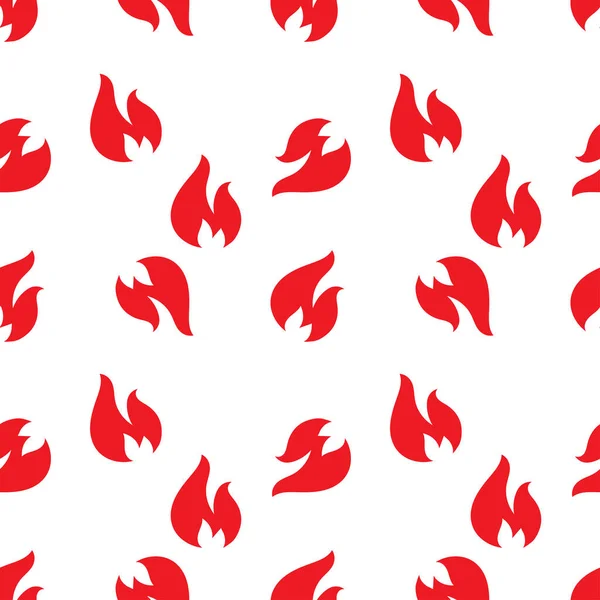 Red Fire Flames Seamless Pattern Background Safety Concept Design — Stock Vector