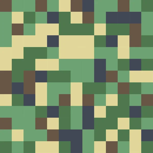 Camouflage Numérique Motifs Sans Couture Palette Verte — Image vectorielle