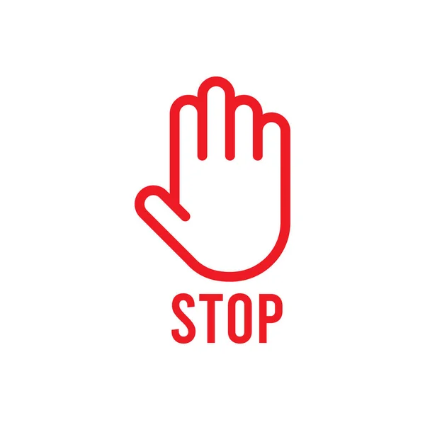 Handtekenpictogram Geen Stopsymbool Geef Vijf Minuten Grafisch Element Witte Achtergrond — Stockvector