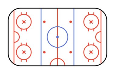 Buz hokeyi sahası - çim hokeyi versiyonu NHL oynuyor.