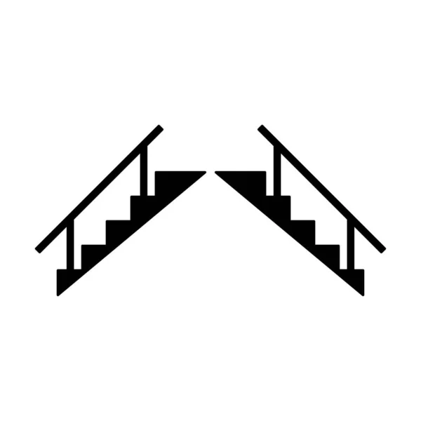 Сходи Вгору Сходи Символізують Набір Піктограма Сходів Вгору Вниз Ізольовано — стоковий вектор