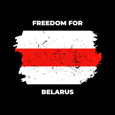 Belarus 'a Özgürlük Yazısını Vektör illüstrasyonu. Özgürlüğün sembolü Belarus. Beyaz Rusya 'nın ulusal renkleri.