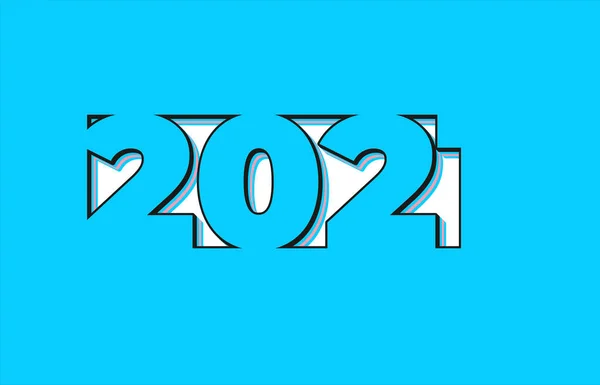 Feliz Ano Novo 2021 Modelo Design Para Banner Cartões Felicitações —  Vetores de Stock