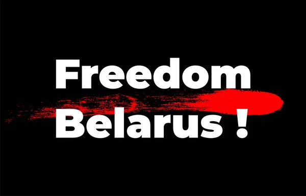 Belarus 'a Özgürlük Yazısını Vektör illüstrasyonu. Özgürlüğün sembolü Belarus. Beyaz Rusya 'nın ulusal renkleri.