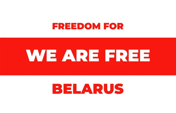 Illustration Vectorielle Inscription Liberté Pour Belarus Symbole Liberté Belarus Couleurs — Image vectorielle