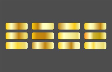 Altın gradyan vektör kümesi. Altın kareler koleksiyonu.