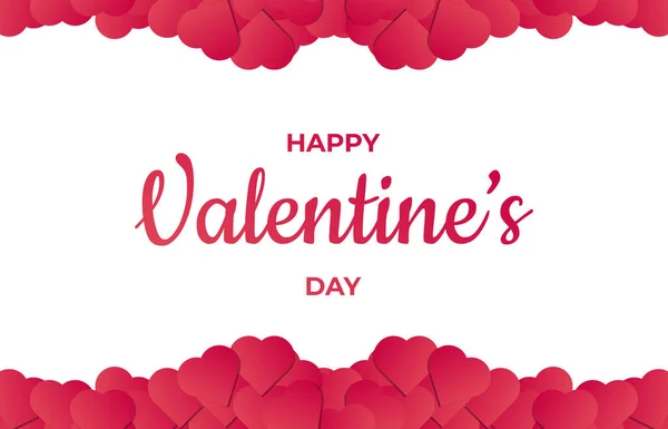 День Святого Валентина Сердечками Романтичні Елементи Декору Тло Сердечками Векторні — стоковий вектор