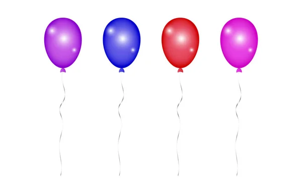 Jeu Ballon Illustration Vectorielle Ballons Brillants Brillants Ballons Air Réaliste — Image vectorielle