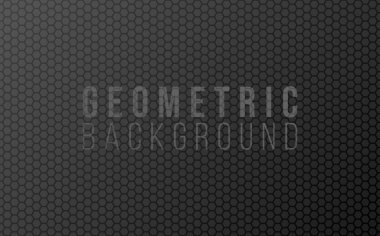 Altıgen desenli teknik geometrik siyah arkaplan. Vektör tasarımı 10.