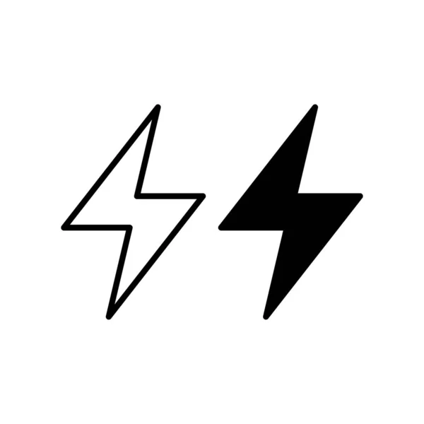 Icono Flash Perno Del Vector Del Rayo Ilustración Relámpago Signo — Vector de stock