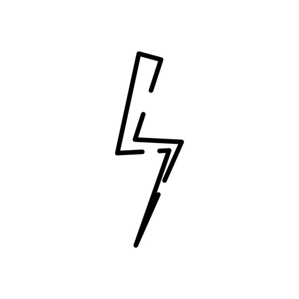 Flash Icon Bolt Lightning Vector Lightning Illustration Streak Lightning Sign — Stock Vector