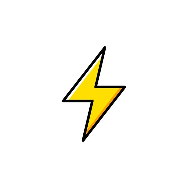 Icono Flash Perno Del Vector Del Rayo Ilustración Relámpago Signo — Vector de stock