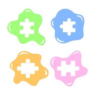 Moda stil tasarımında bulmaca simgesi. Vektör grafik illüstrasyonu