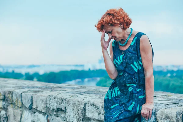 Depressed Mature Woman Feeling Alone — Stock Photo, Image