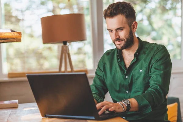 Young Man Having Stressful Time Working Laptop Royalty Free Stock Images