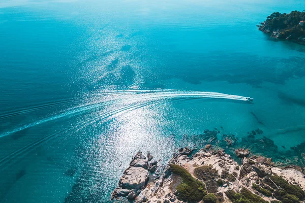 Flygfoto Över Kusten Halkidiki Grekland — Stockfoto