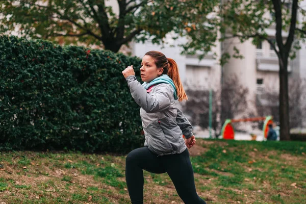 Woman Running Female Runner Jogging Training Marathon Fit Girl Fitness — Stock Photo, Image