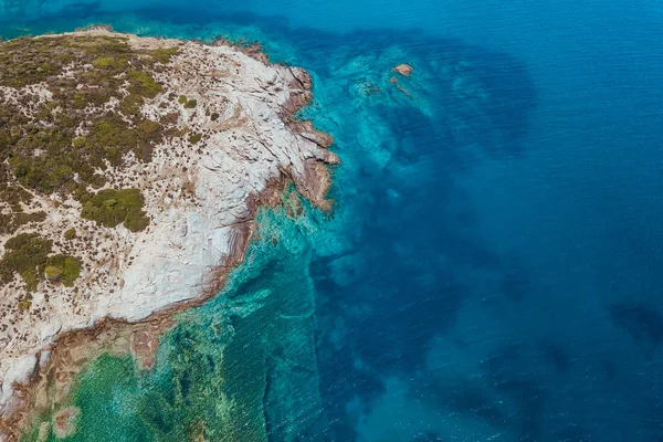 Vista Aérea Del Paisaje Marino Grecia —  Fotos de Stock