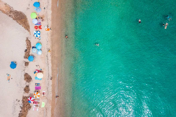 Vista Aérea Playa Tropical Temporada Vacaciones — Foto de Stock