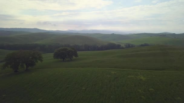 Luftaufnahmen Der Wunderschönen Landschaft Der Toskana Italien — Stockvideo