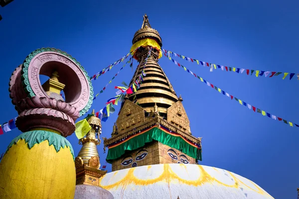 Swayambhunath Také Známý Jako Monkey Temple Nachází Srdci Káthmándú Nepál — Stock fotografie