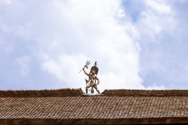 Patan Durbar Meydanı 'nın çatısındaki heykel, Patan, Dünya Mirası Bölgesi UNESCO aracılığıyla ilan edildi
