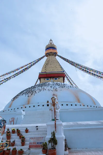 Boudhanath Stúpa Jednou Největších Stúpy Světě Která Nachází Káthmándú Nepál — Stock fotografie