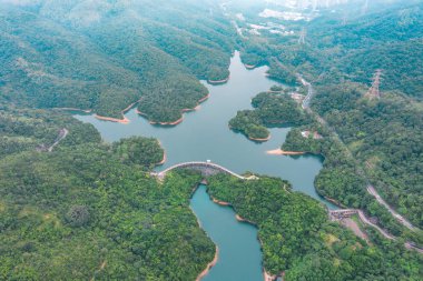 Hong Kong rezervuar, sonbahar havadan görünümü