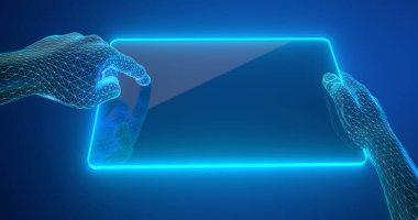 Tabletin 3d görüntülemesi ve dokunmatik ekran