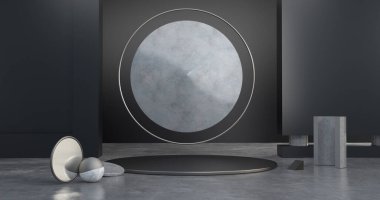 Beton podyumun 3D canlandırması