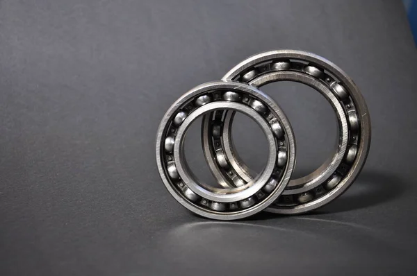 Roller Bearings Grey Background — 图库照片