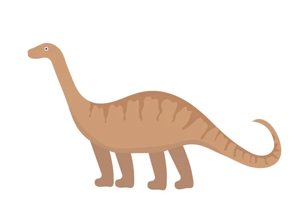 Apatosaurus icon stil plat. Izolat pe fundal alb. Ilustrație vectorială — Vector de stoc
