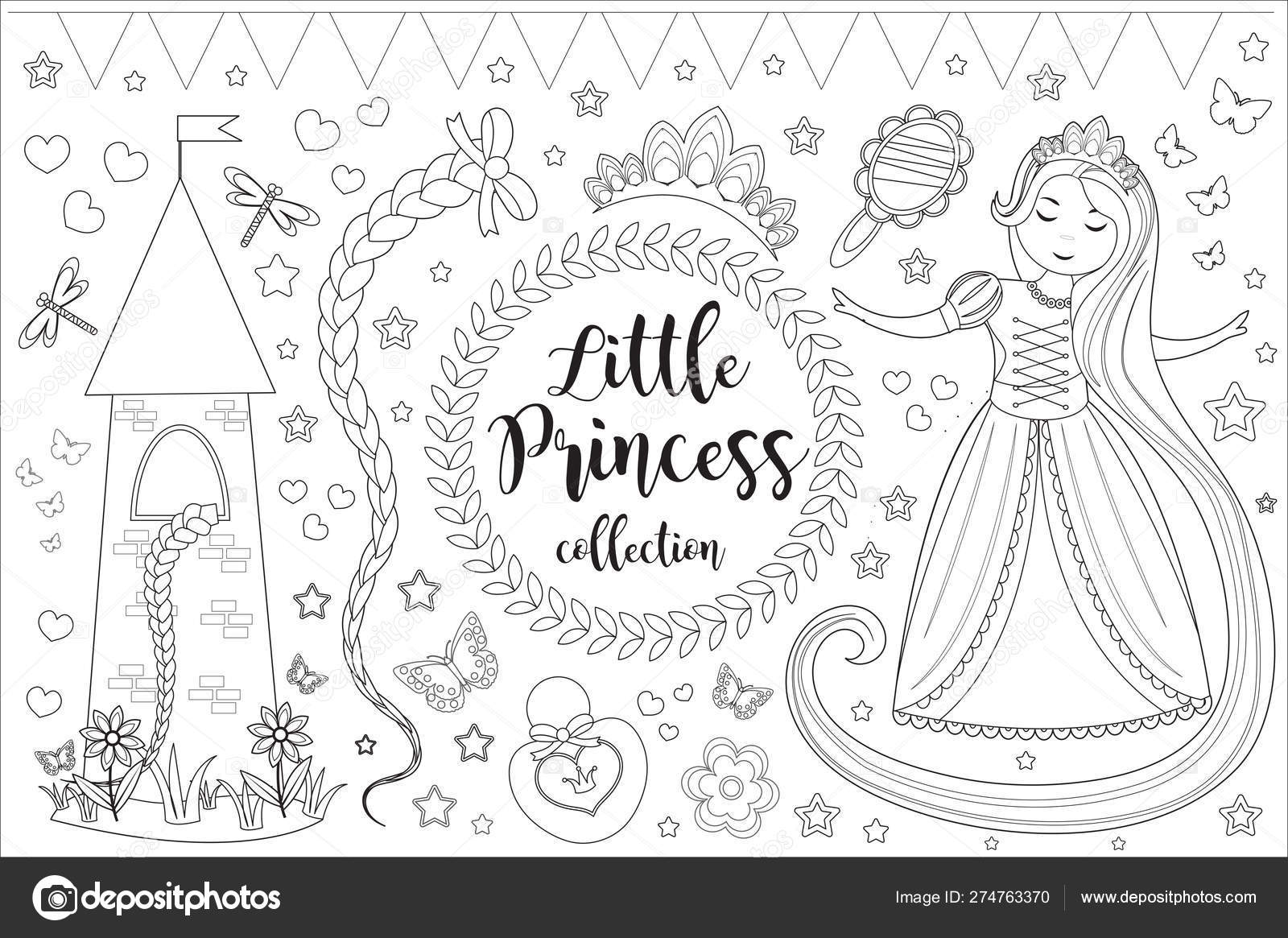 Conjunto livro para colorir princesas