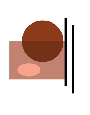 Soyut modern tasarım öğesi. Minimalizm moda tarzı. Poster. Vektör illüstrasyonu