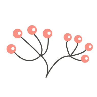 Çiçek ikonu düz, çizgi film tarzı. Vektör illüstrasyonu