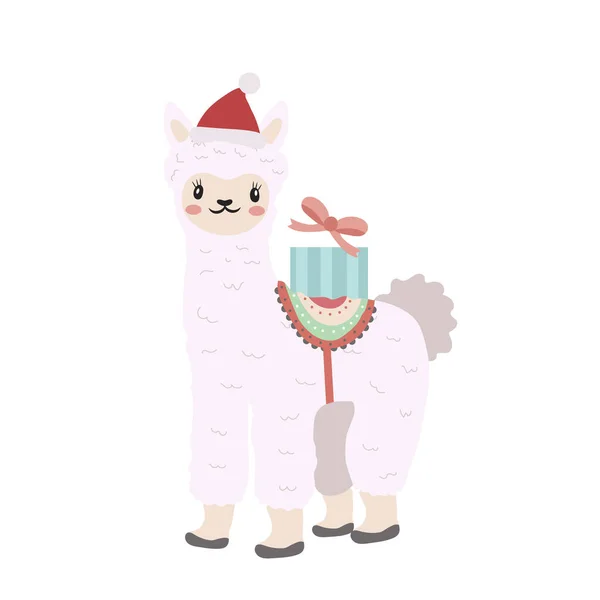 Lindo icono de Navidad llama plana, estilo de dibujos animados. Ilustración vectorial — Vector de stock