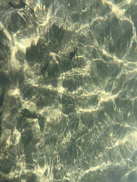 Agua transparente con reflejos solares.Fondo abstracto de agua. — Foto de Stock