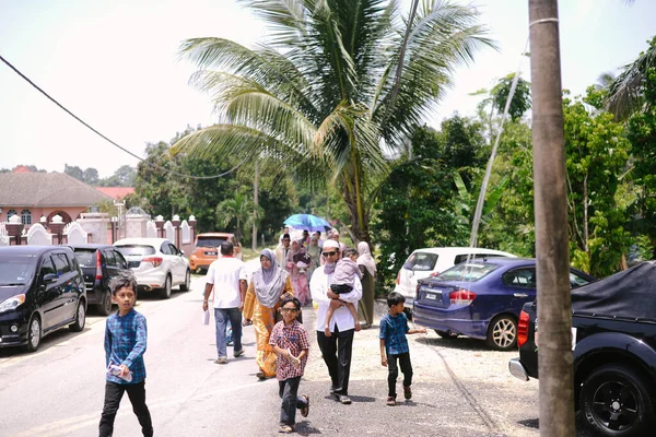 Kuala Lumpur Malaysia Mars 2020 Malajbröllop Den Grupp Familjemedlemmar Träffas — Stockfoto