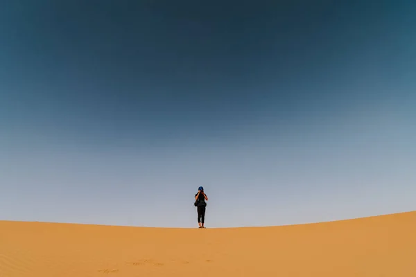Morocco September 2019 Prachtig Woestijnlandschap Bij Merzouga Marokko — Stockfoto