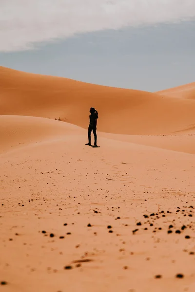 Morocco Σεπτεμβρίου 2019 Όμορφα Τοπία Ερήμου Στη Μερζούγκα Μαρόκο — Φωτογραφία Αρχείου