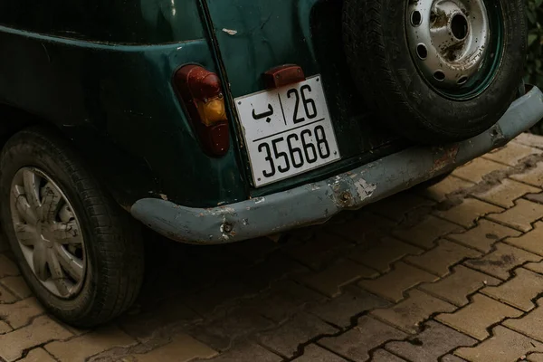 Morocco September 2019 Green Vintage Car Imlil Morocco — Stock Photo, Image