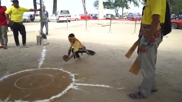 Terengganu Malaysia July 2019 Budaya Asia Top Spinning Atau Gasing — Stok Video