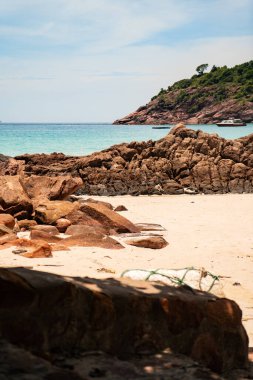 Güzel kristal mavi ada Pulau Redang, Terengganu, Malezya