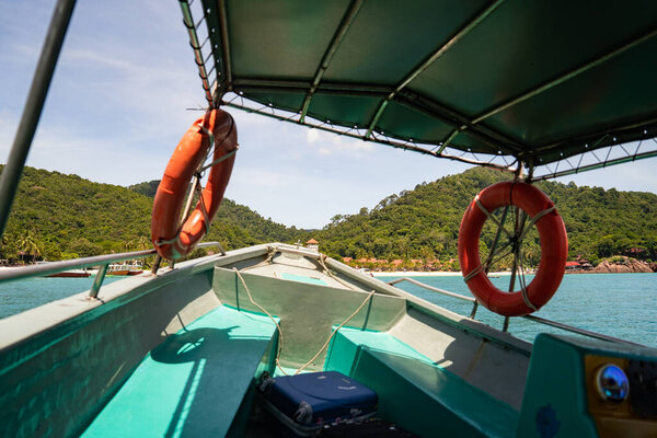 See-through from the boat to the island at Redang Island, Terengganu, Malaysia.