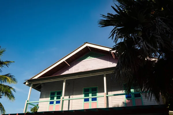 September 2020 Pulau Redang Terengganu Malaysia Det Färgstarka Trähuset Kopia — Stockfoto